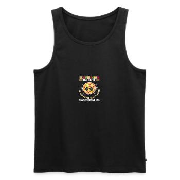 Erste Klasse Grundschule Schulbeginn Geschenk - Männer Premium Bio Tank Top - Schwarz - Vorne - Michal (187cm)