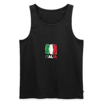 Italie Italien Italien Italie - Débardeur bio Premium Homme - noir - Devant - AI Model Male 178 light (178cm)