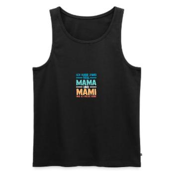 Mutter Stiefmutter Muttertag Mama - Männer Premium Bio Tank Top - Schwarz - Vorne - Michal (187cm)