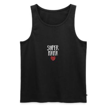 Maman Super-héroïne Maman - Débardeur bio Premium Homme - noir - Devant - Michal (187cm)