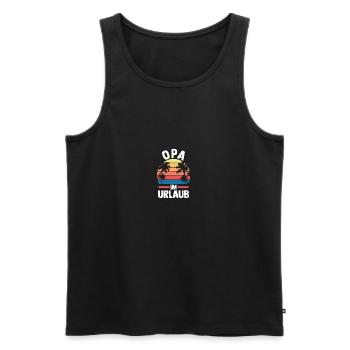 Urlaub Urlauber Großvater Opa - Männer Premium Bio Tank Top - Schwarz - Vorne - Michal (187cm)