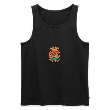 Großvater Beste Opa - Männer Premium Bio Tank Top - Schwarz - Vorne - AI Model Male 178 light (178cm)