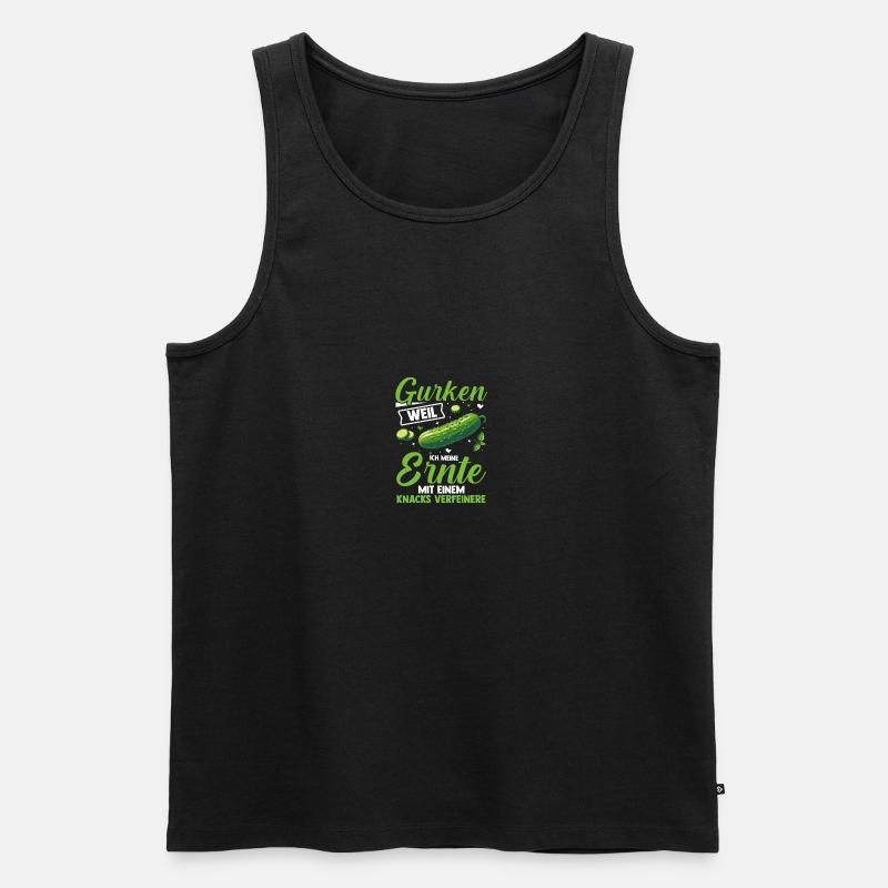 Gärtner Gurke Bauer Garten - Männer Premium Bio Tank Top - Schwarz