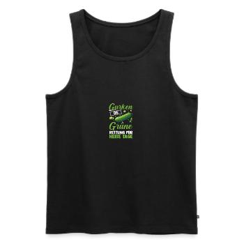 Gärtner Gurke Bauer Garten - Männer Premium Bio Tank Top - Schwarz - Vorne - Michal (187cm)