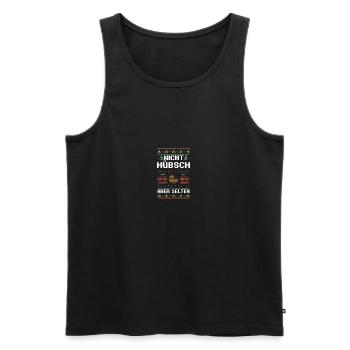 Weihnachtsmann Weihnachtsfest Ugly Christmas - Männer Premium Bio Tank Top - Schwarz - Vorne - Michal (187cm)