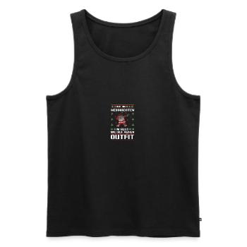 Weihnachtsmann Weihnachtsfest Ugly Christmas - Männer Premium Bio Tank Top - Schwarz - Vorne - Michal (187cm)