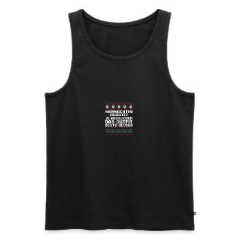 Weihnachtsmann Weihnachtsfest Ugly Christmas - Männer Premium Bio Tank Top - Schwarz - Vorne - Michal (187cm)