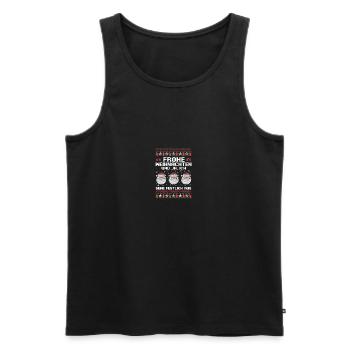 Weihnachtsmann Weihnachtsfest Ugly Christmas - Männer Premium Bio Tank Top - Schwarz - Vorne - Michal (187cm)