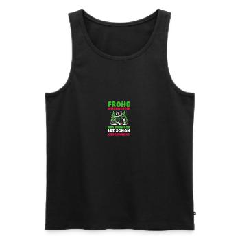 Santa Claus Tractor Christmas Party Farmer Landwi - Men's Premium Organic Tank Top - black - Front - Michal (187cm)