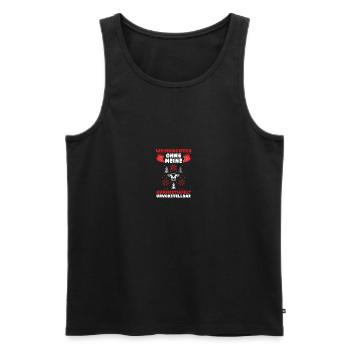 Weihnachtsmann Traktor Weihnachtsfest Bauer Landwi - Männer Premium Bio Tank Top - Schwarz - Vorne - Michal (187cm)
