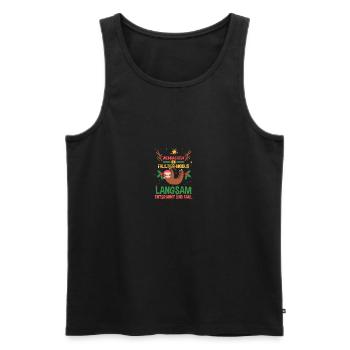 Weihnachtsmann Weihnachtsfest Faultier - Männer Premium Bio Tank Top - Schwarz - Vorne - AI Model Male 178 light (178cm)