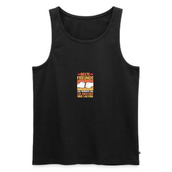 Beste Freunde - Männer Premium Bio Tank Top - Schwarz - Vorne - AI Model Male 178 light (178cm)