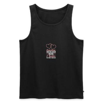 Maman et fille - Débardeur bio Premium Homme - noir - Devant - Michal (187cm)