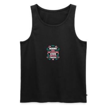 Maman pour la fête des mères - Débardeur bio Premium Homme - noir - Devant - AI Model Male 178 light (178cm)