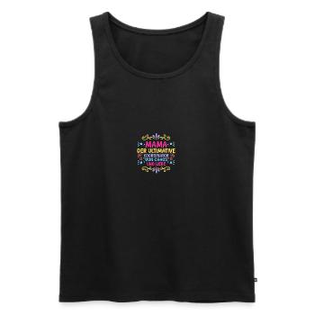 Maman pour la fête des mères - Débardeur bio Premium Homme - noir - Devant - AI Model Male 178 light (178cm)