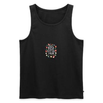 Wein Glühwein Bescherung Weihnachts - Männer Premium Bio Tank Top - Schwarz - Vorne - Michal (187cm)