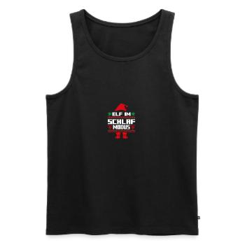 Christmas Elf Christmas Sleeping Elf - Men's Premium Organic Tank Top - black - Front - Michal (187cm)