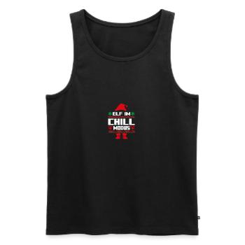 Weihnachtself Weihnachten Weihnachtsmann Chill Elf - Männer Premium Bio Tank Top - Schwarz - Vorne - Michal (187cm)