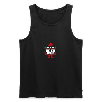 Elfe de Noël Père Noël Cook Elf - Débardeur bio Premium Homme - noir - Devant - Michal (187cm)