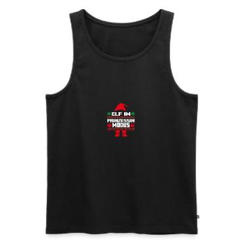 Christmas Elf Christmas Princess Elf - Men's Premium Organic Tank Top - black - Front - Michal (187cm)