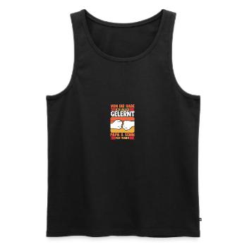 Papa et fils - Débardeur bio Premium Homme - noir - Devant - Michal (187cm)