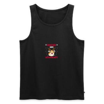 Le renne hamster a été vendu Noël - Débardeur bio Premium Homme - noir - Devant - Michal (187cm)