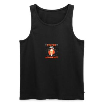Reindeer was sold out Christmas - Men's Premium Organic Tank Top - black - Front - AI Model Male 178 light (178cm)