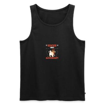Dog Reindeer was sold out Christmas - Men's Premium Organic Tank Top - black - Front - Michal (187cm)
