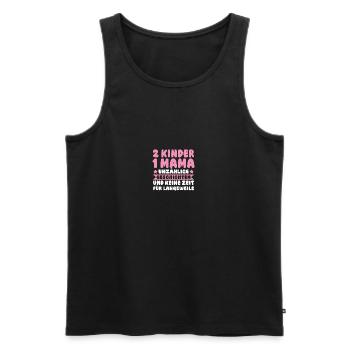 Mama Von 2 Kindern - Männer Premium Bio Tank Top - Schwarz - Vorne - Michal (187cm)