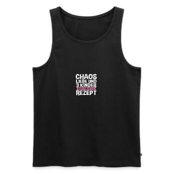 Mama Von 3 Kindern - Männer Premium Bio Tank Top - Schwarz - Vorne - Michal (187cm)
