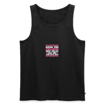 Mom of twins - Men's Premium Organic Tank Top - black - Front - AI Model Male 178 light (178cm)