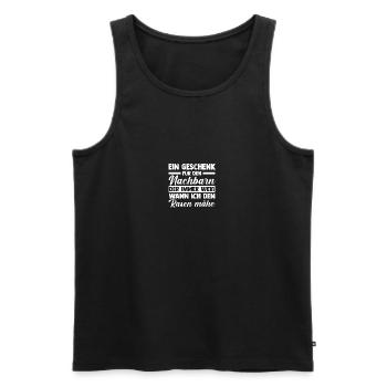 Nachbarschaft Bester Nachbar - Männer Premium Bio Tank Top - Schwarz - Vorne - Michal (187cm)