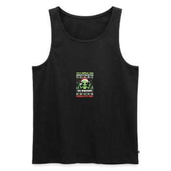 Père Noël Noël laid Noël - Débardeur bio Premium Homme - noir - Devant - AI Model Male 178 light (178cm)