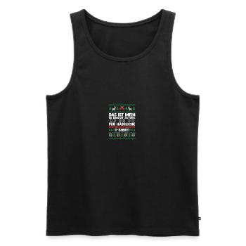 Santa Claus Christmas Ugly Christmas - Men's Premium Organic Tank Top - black - Front - AI Model Male 178 light (178cm)