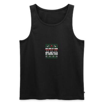 Père Noël Noël laid Noël - Débardeur bio Premium Homme - noir - Devant - Michal (187cm)