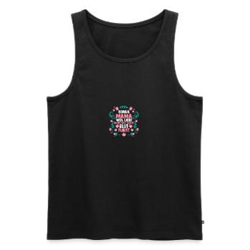Stiefmutter Pflegemutter Ziehmutter Bonusmama - Männer Premium Bio Tank Top - Schwarz - Vorne - AI Model Male 178 light (178cm)