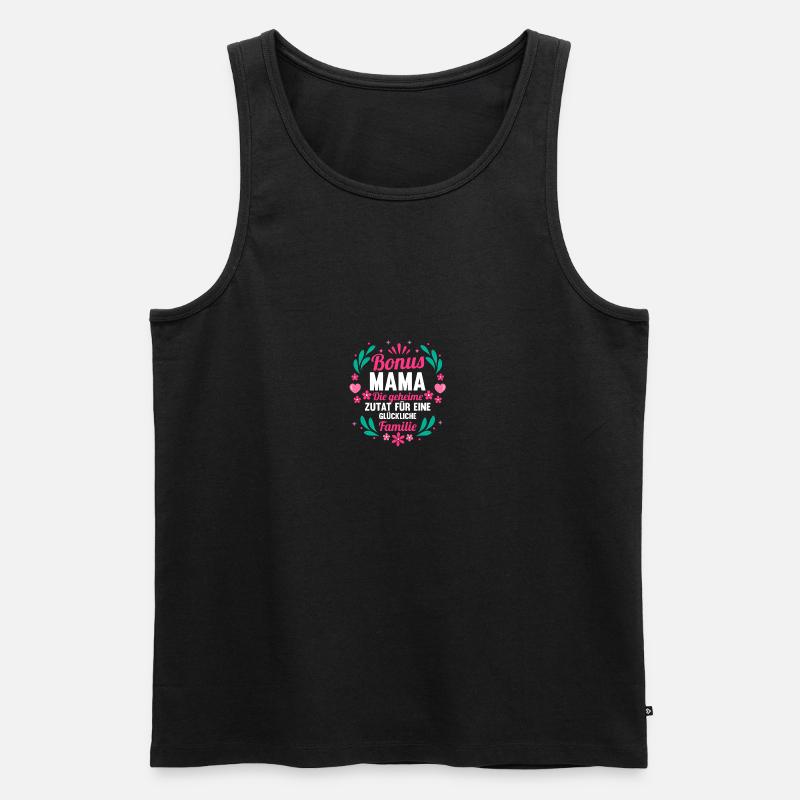 Stiefmutter Pflegemutter Ziehmutter Bonusmama - Männer Premium Bio Tank Top - Schwarz