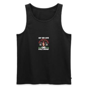 Père Noël Coquin Noël - Débardeur bio Premium Homme - noir - Devant - Michal (187cm)