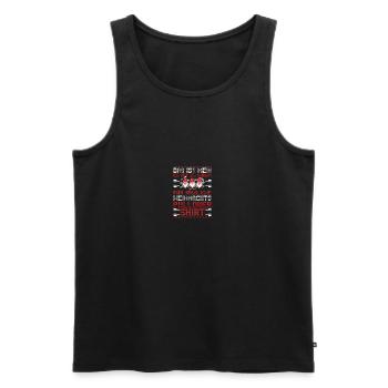 Santa Claus Christmas Ugly Christmas - Men's Premium Organic Tank Top - black - Front - AI Model Male 178 light (178cm)