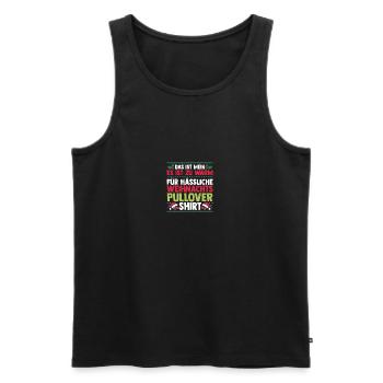 Santa Claus Christmas Ugly Christmas - Men's Premium Organic Tank Top - black - Front - AI Model Male 178 light (178cm)