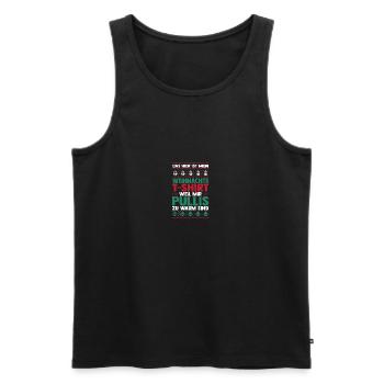 Père Noël Noël laid Noël - Débardeur bio Premium Homme - noir - Devant - Michal (187cm)