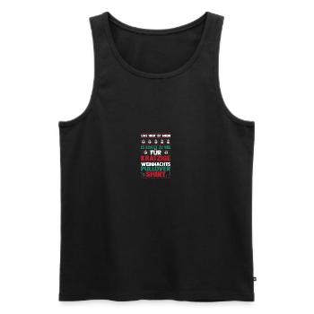 Santa Claus Christmas Ugly Christmas - Men's Premium Organic Tank Top - black - Front - AI Model Male 178 light (178cm)
