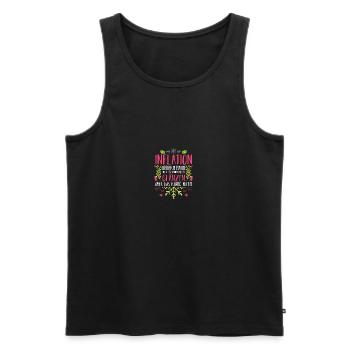 Weihnachtsmann Inflation Weihnachten - Männer Premium Bio Tank Top - Schwarz - Vorne - AI Model Male 178 light (178cm)