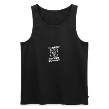 Maître électricien Ingénieur électricien Électricien - Débardeur bio Premium Homme - noir - Devant - Michal (187cm)