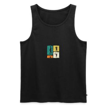 Bogenschießen - Männer Premium Bio Tank Top - Schwarz - Vorne - Michal (187cm)