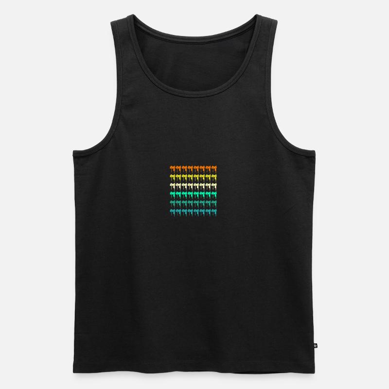 Reiten Pferde - Männer Premium Bio Tank Top - Schwarz