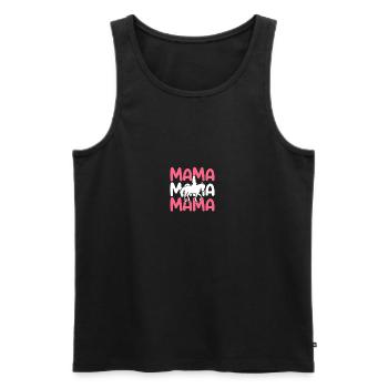 Monter à cheval maman maman - Débardeur bio Premium Homme - noir - Devant - Michal (187cm)