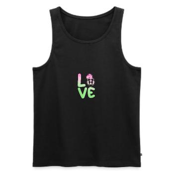 Chicken Rooster - Men's Premium Organic Tank Top - black - Front - AI Model Male 178 light (178cm)