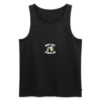 Happy First Father's Day New Dad Gifts Produkt - Männer Premium Bio Tank Top - Schwarz - Vorne - AI Model Male 178 light (178cm)