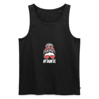 Joueur de hockey sur gazon tante hockey sur gazon - Débardeur bio Premium Homme - noir - Devant - AI Model Male 178 light (178cm)